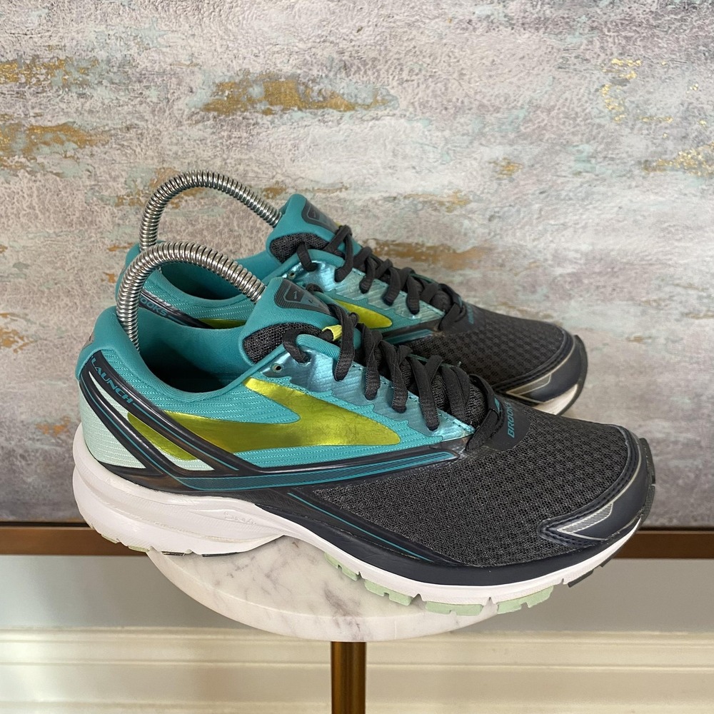 Brooks Launch 4 Shoes Womens Size 7.5 Blue Teal Running Athletic Sneakers